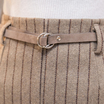 Дамска пола в два цвята с висока талия