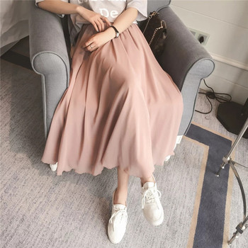 Модерна дамска разкроена пола в два цвята