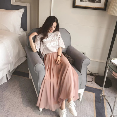 Модерна дамска разкроена пола в два цвята