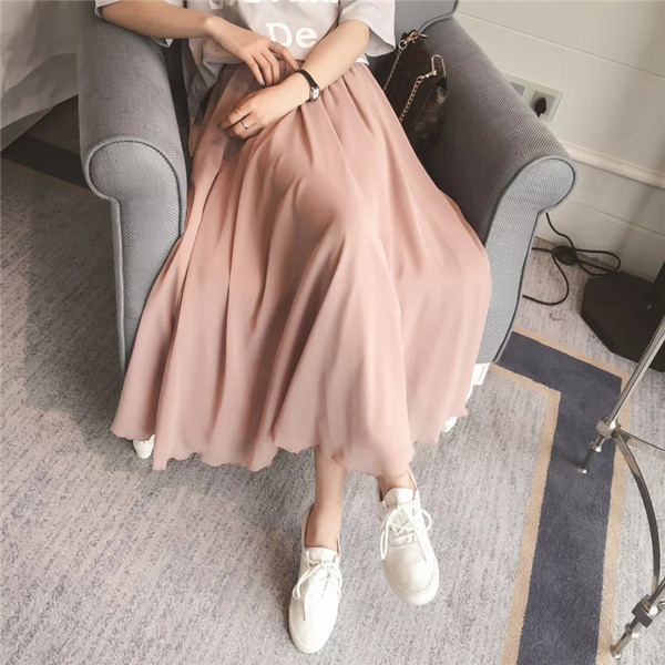 Модерна дамска разкроена пола в два цвята