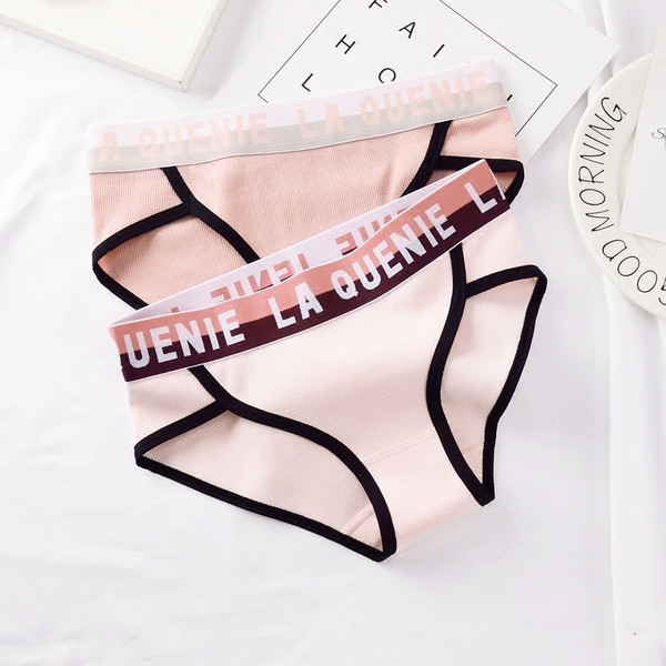 Памучно дамско бельо с широк ластик - различни цветове