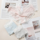 Lenjerie intimă din bumbac cu dantelă în diferite culori