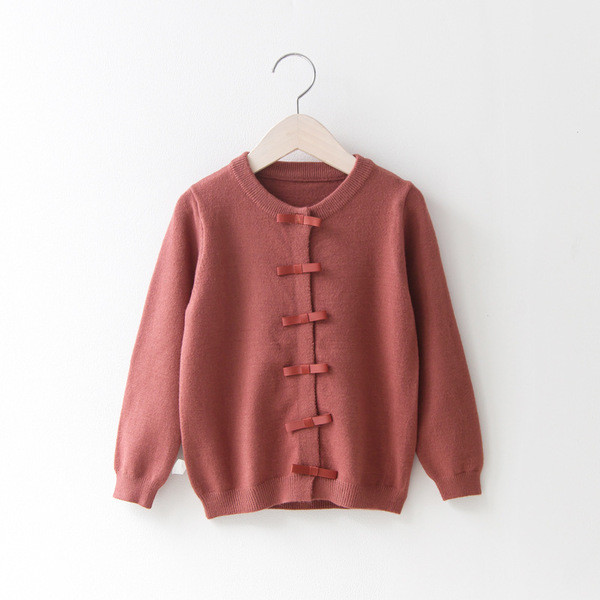 Детска жилетка за момиче с декорация в няколко цвята