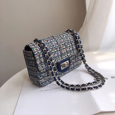 Geanta de umar de dama in albastru si negru