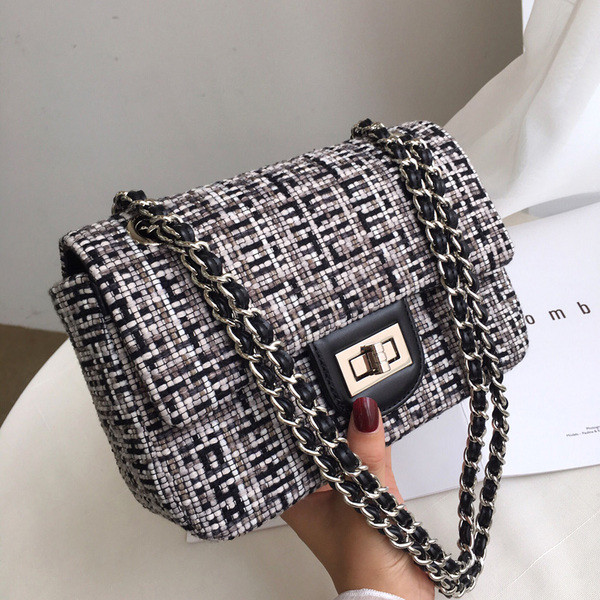 Geanta de umar de dama in albastru si negru