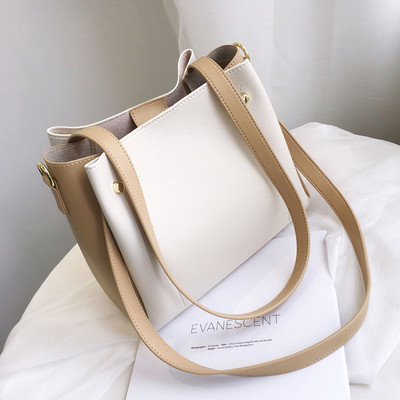 Дамска широка чанта в два цвята