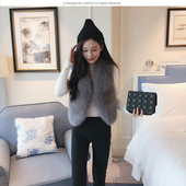 Γυναικείο κοντό χνουδωτό  γιλέκο  σε διάφορα χρώματα