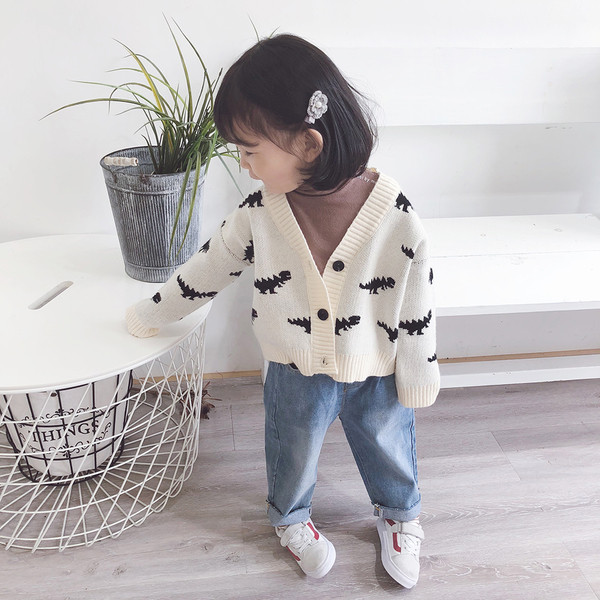 Παιδική ζακέτα  - V κολάρο σε τρία χρώματα