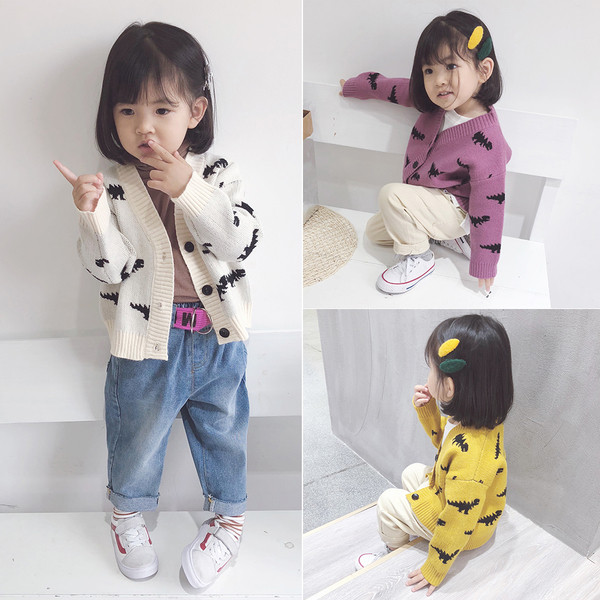 Παιδική ζακέτα  - V κολάρο σε τρία χρώματα