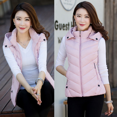 Καθημερινό μοντέλο Slim γυναικείο γιλέκο με κουκούλα σε διάφορα χρώματα