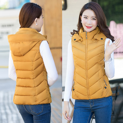 Καθημερινό μοντέλο Slim γυναικείο γιλέκο με κουκούλα σε διάφορα χρώματα