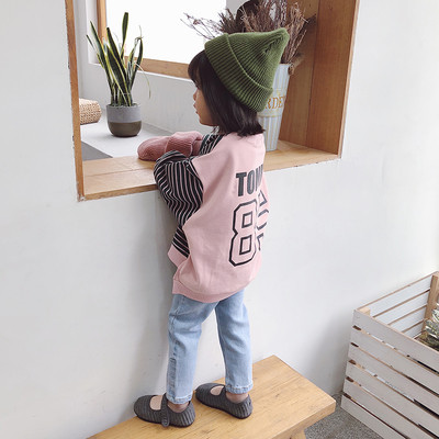 Κόκκινο παιδικό πουλόβερ με εφαρμογή σε δύο χρώματα