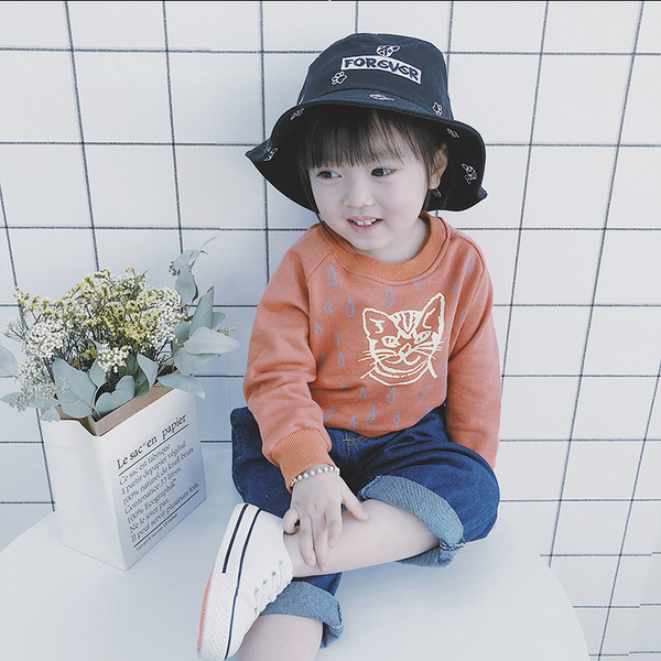 Καθημερινό πουλόβερ για παιδιά για κορίτσια δύο χρωμάτων με εφαρμογές