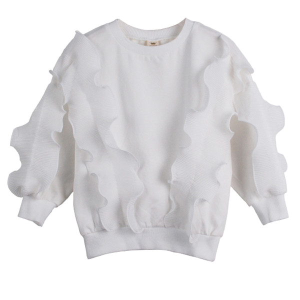 Bluza eleganta pentru copii pentru o fata cu volane albe