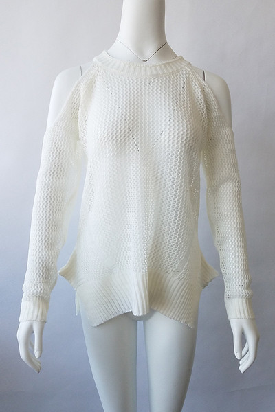 Μοντέρνο γυναικείο πουλόβερ  με ανοιχτούς ώμους σε διάφορα χρώματα