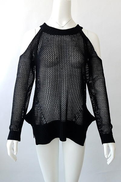 Μοντέρνο γυναικείο πουλόβερ  με ανοιχτούς ώμους σε διάφορα χρώματα