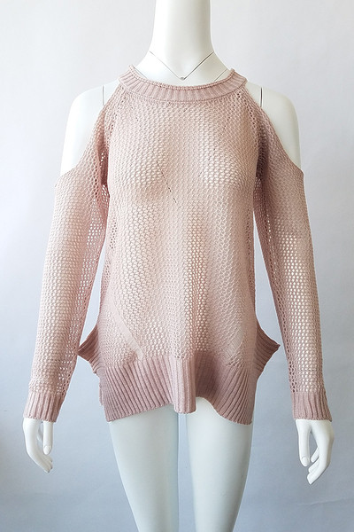 Μοντέρνο γυναικείο πουλόβερ  με ανοιχτούς ώμους σε διάφορα χρώματα