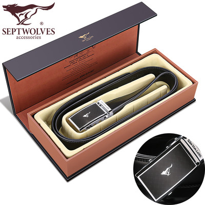 Мъжки стилен колан с метална катарама с щампа