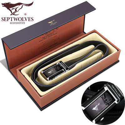 Мъжки стилен колан с метална катарама с щампа