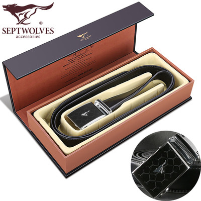 Мъжки стилен колан с метална катарама с щампа