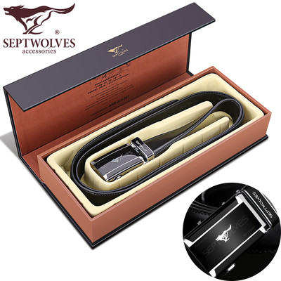 Мъжки стилен колан с метална катарама с щампа