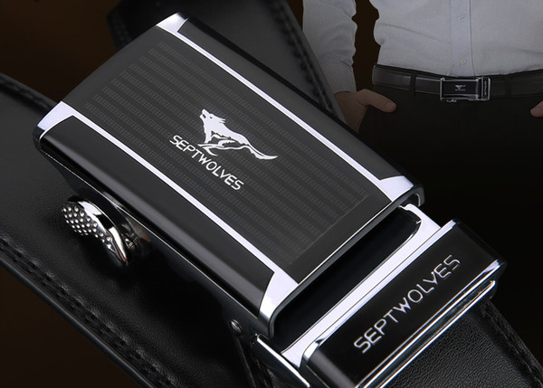 Мъжки стилен колан с метална катарама с щампа