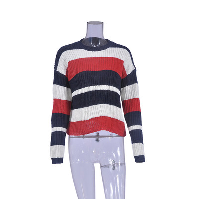 Καθημερινό γυναικείο πουλόβερ με ανοιχτό λαιμό σε διάφορα χρώματα