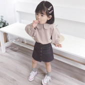 Cămașă pentru copii în carouri pentru fată în două culori