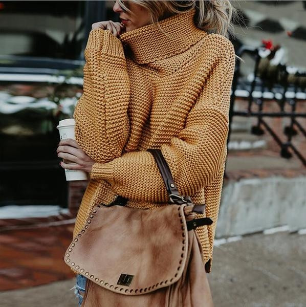 Μοντέρνο γυναικείο πουλόβερ  σε διάφορα χρώματα