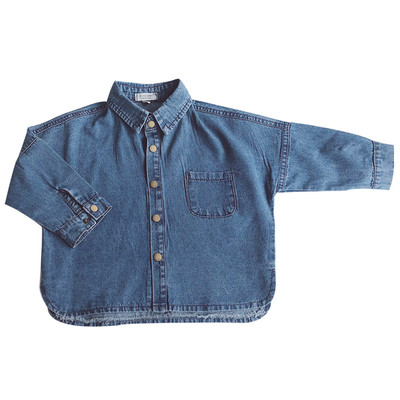 Cămașă de blugi pentru copii pentru o fată cu buzunar