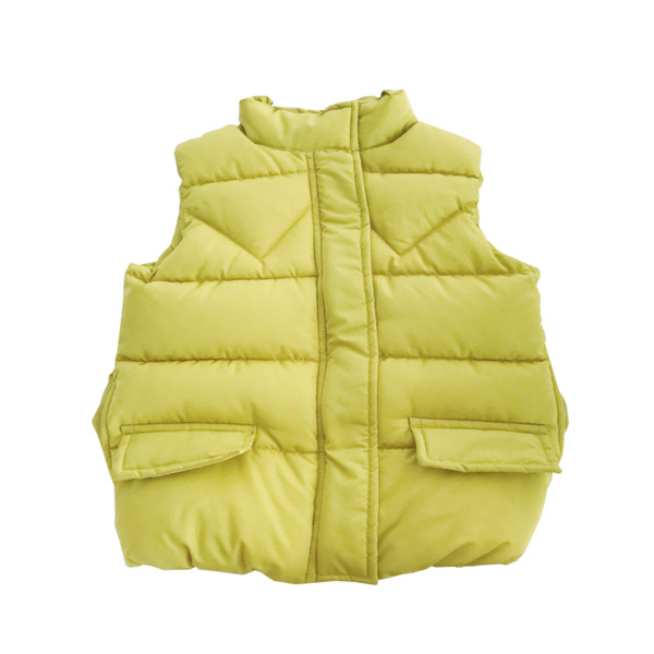 Ежедневен детски елек за момиче в пет цвята с висока яка и джобове