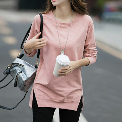 Μακρύ γυναικεία  μπλούζα με πλευρικές σχισμές