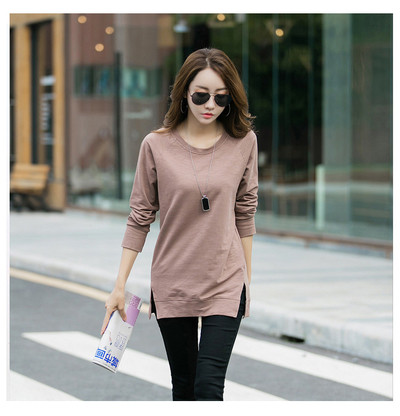 Μακρύ γυναικεία  μπλούζα με πλευρικές σχισμές