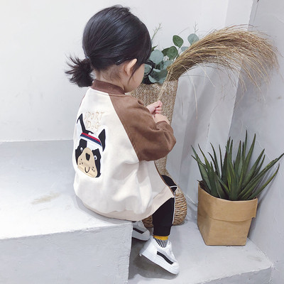 Μοντέρνο παιδικό μπουφάν για κορίτσια με κεντήματα σε τρία χρώματα