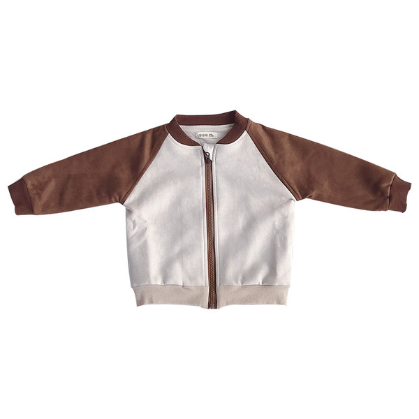 Μοντέρνο παιδικό μπουφάν για κορίτσια με κεντήματα σε τρία χρώματα