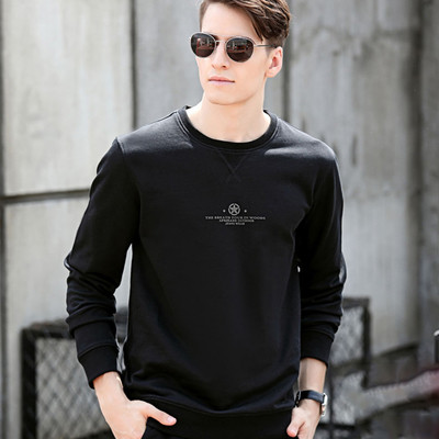 Мъжка стилна блуза с мини надпис и щампа - два модела