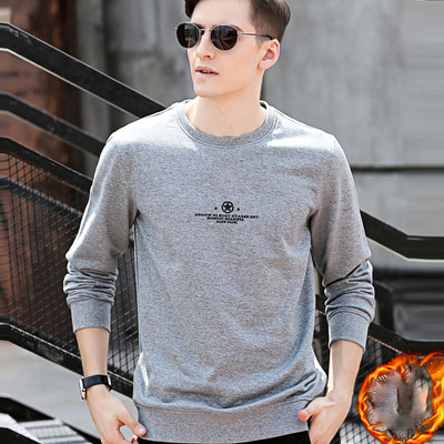 Мъжка стилна блуза с мини надпис и щампа - два модела