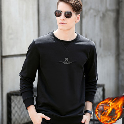 Мъжка стилна блуза с мини надпис и щампа - два модела