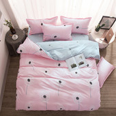 Памучен спален комплект от четири части с десен глухарчета