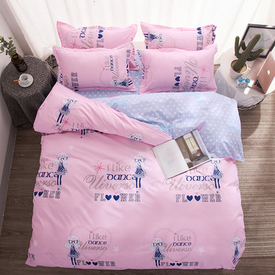 Памучен спален комплект от четири части с десен глухарчета