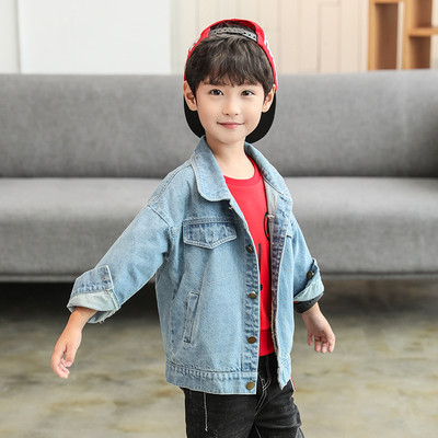 Παιδικό μπουφάν τζην  σε δύο χρώματα για αγόρια