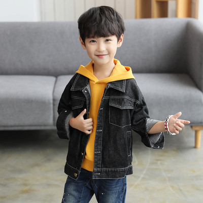 Παιδικό μπουφάν τζην  σε δύο χρώματα για αγόρια