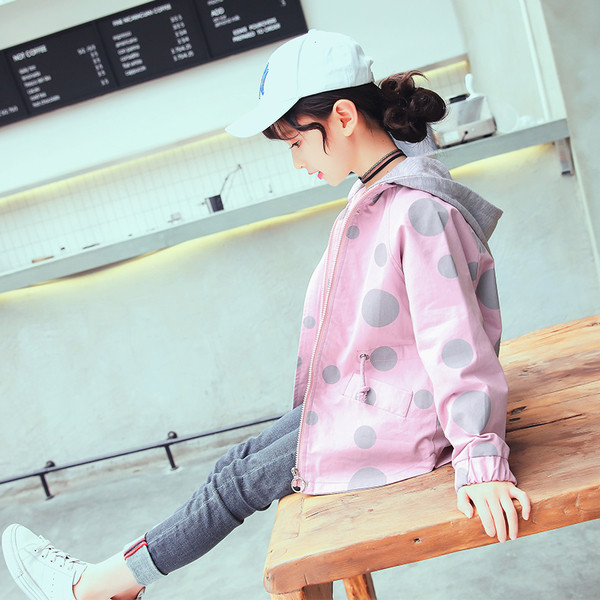 Καθημερινό παιδικό μπουφάν με κουκούλα σε διάφορα χρώματα