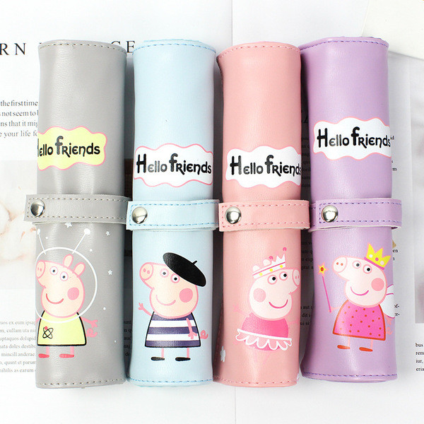 Удобен несесер за моливи с апликация в четири цвята