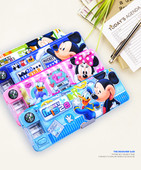 Практична кутия за моливи с апликации в четири цвята