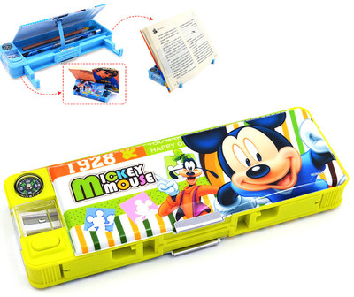 Практична кутия за моливи с апликации в четири цвята