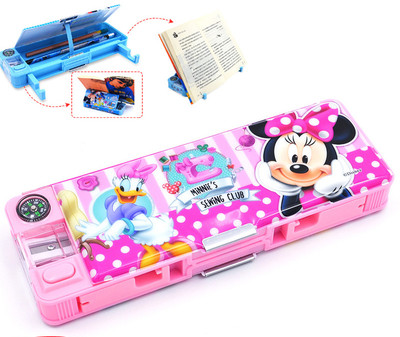 Практична кутия за моливи с апликации в четири цвята