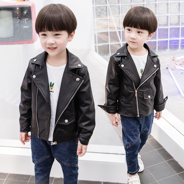 Geaca de piele pentru copii pentru baieti