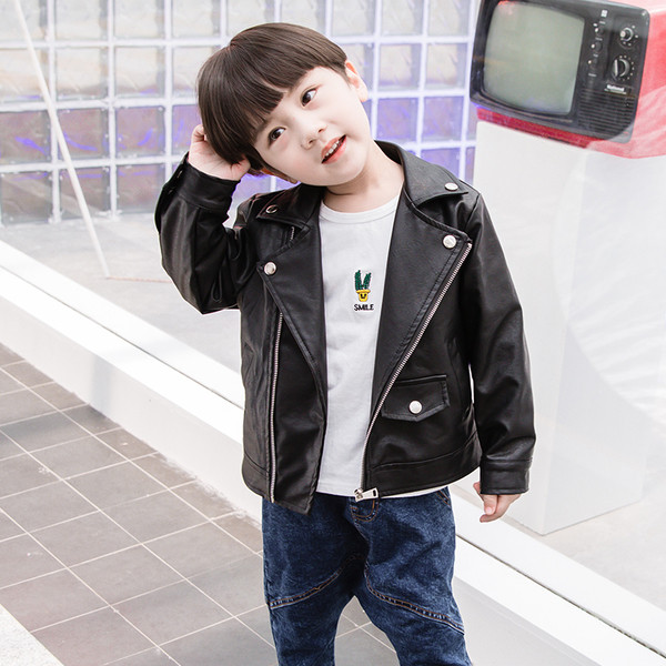 Geaca de piele pentru copii pentru baieti