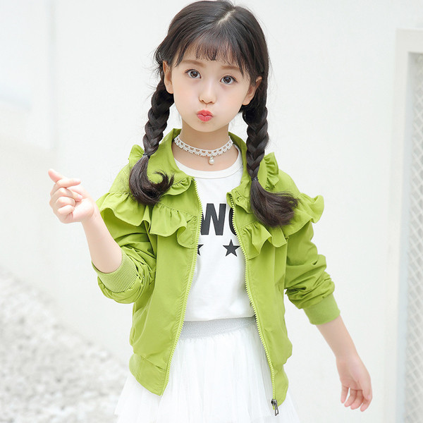 Μοντέρνο μπουφάν για κορίτσια με πολύχρωμη εφαρμογή στην πλάτη σε διάφορα χρώματα